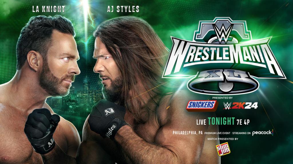 WWE WrestleMania 40: LA Knight vs. AJ Styles Result