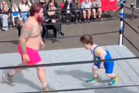 gender reveal wrestling match