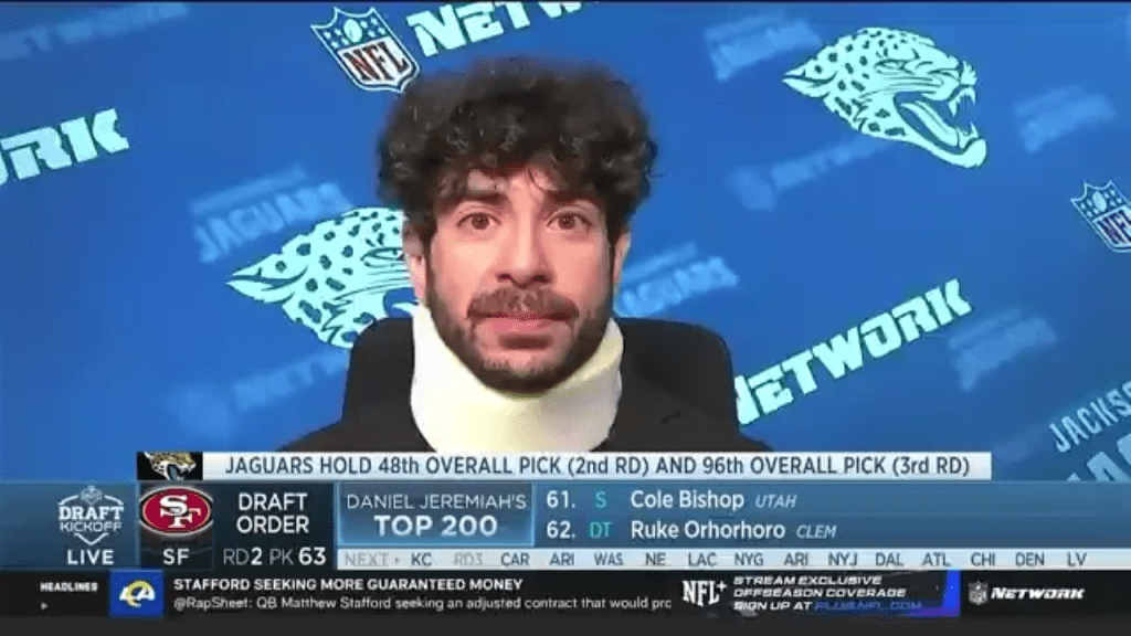 Tony Khan Will Auction Neck Brace Worn At NFL Draft & Donate Money To Charity