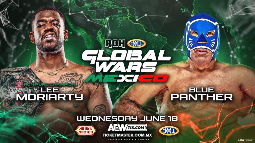 Ring of Honor Global Wars Lee Moriarty Blue Panther