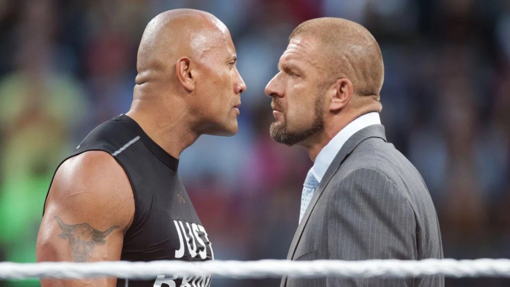 The Rock Triple H WWE