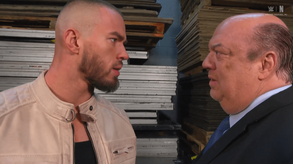 Austin Theory Paul Heyman WWE RAW