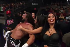Andrade with OnlyFans model at AEW Dynamite