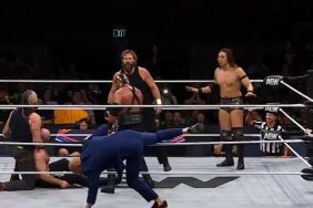The Don Callis family against Jon Moxley on AEW Dynamite