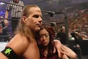 Shawn Michaels with Melina on WWE SmackDown
