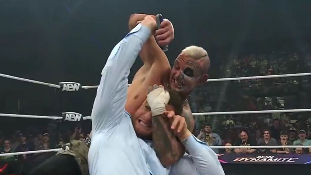 Darby Allin trying to shave MJF head on AEW Dynamite