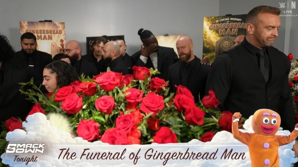 Funeral of Gingerbread Man at WWE SmackDown
