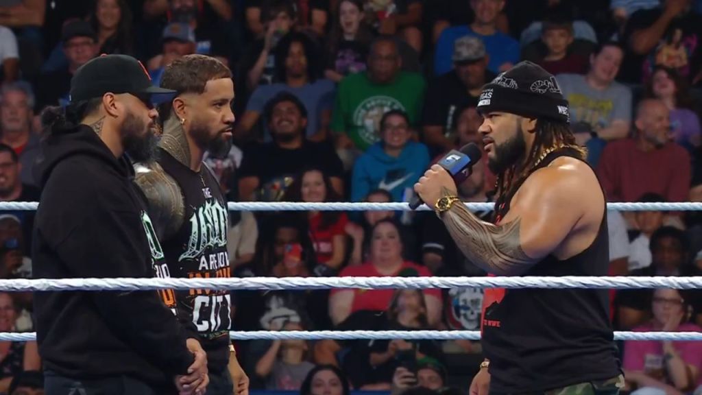 Jacob Fatu and The Usos at WWE SmackDown