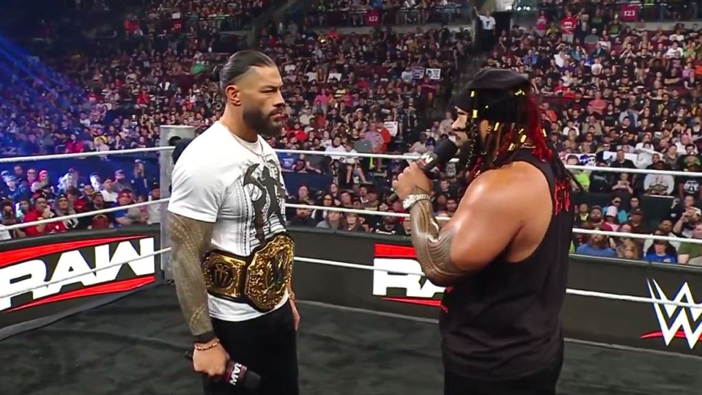 Roman Reigns and Jacob Fatu on WWE RAW
