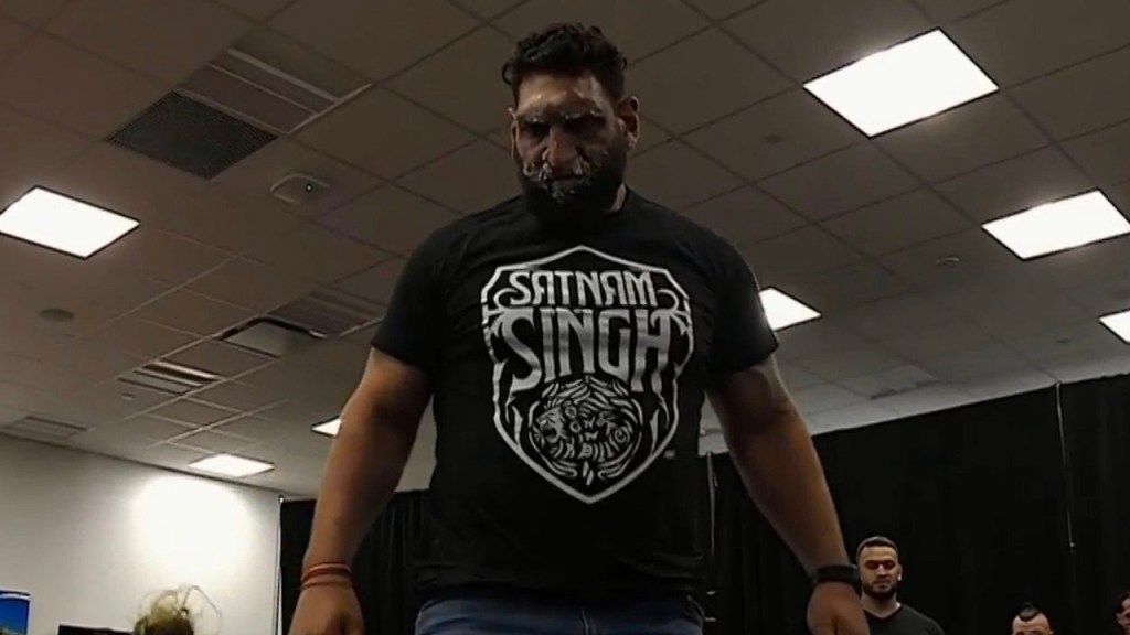 satnam singh aew double or nothing stadium stampede