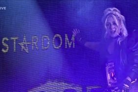 Thekla spitting on STARDOM logo AEW Dynamite