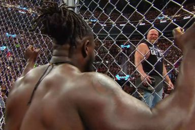 Brock Lesnar and Oba Femi on WWE RAW