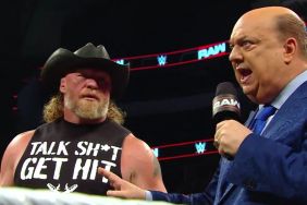 Paul Heyman with Brock Lesnar on WWE RAW