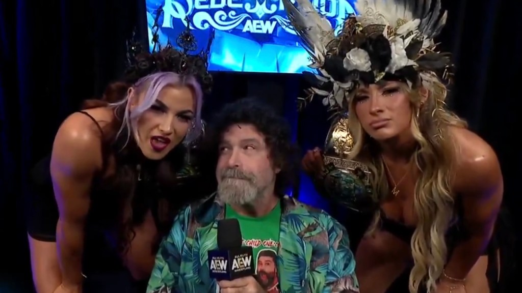 Mick Foley Barks Like A Dog To Taunt AEW’s Megan Bayne and Lena Kross