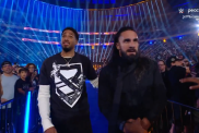 Seth Rollins & Tyrese Haliburton Interrupt Roman Reigns & Jalen Brunson at WWE Saturday Night's Main Event