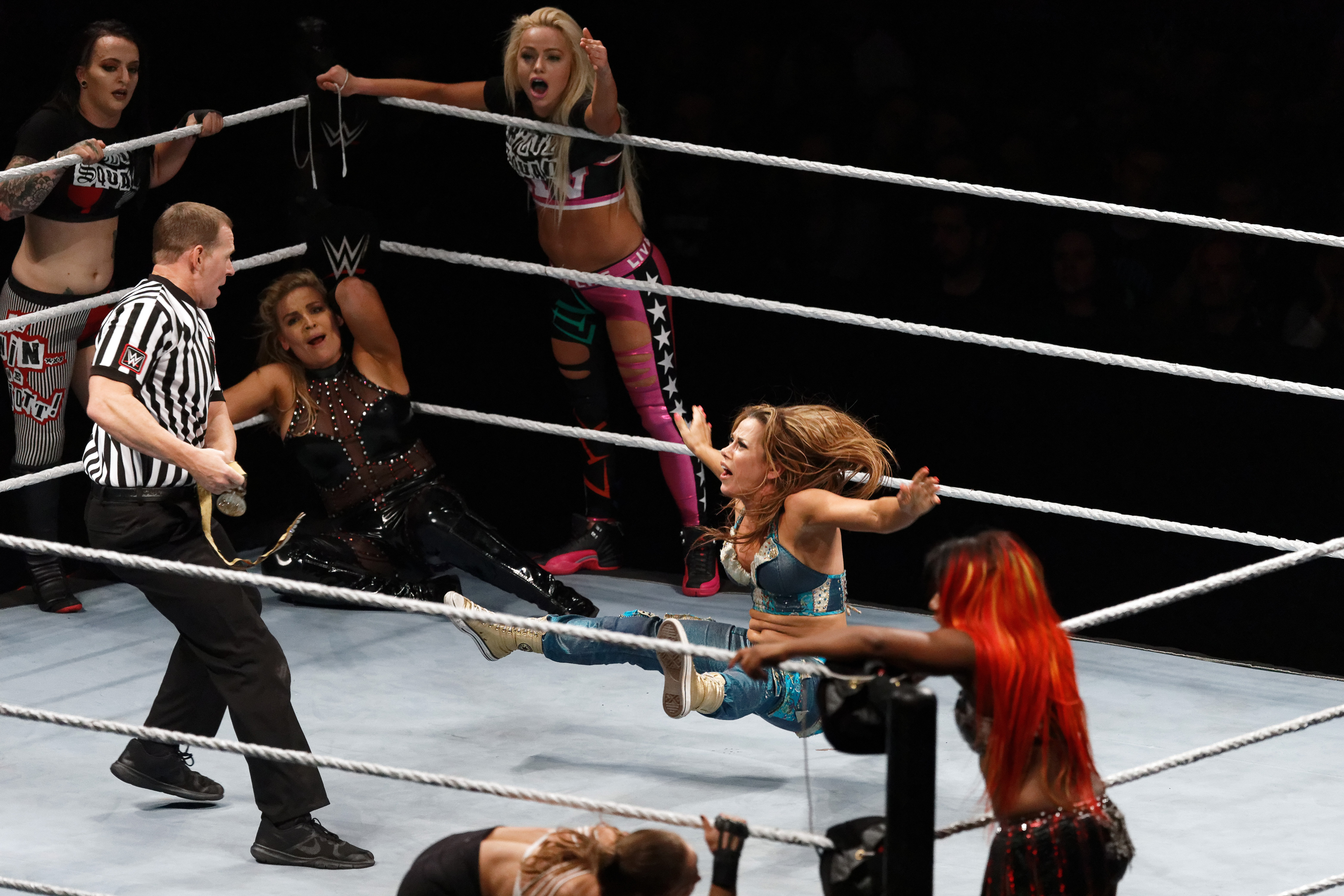Ronda Rousey, Natalya & Ember Moon Ruby Riott, Liv Morgan & Mickie James