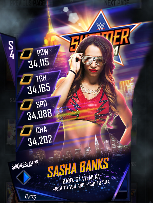 Wwe Supercard Ss18 Fusion Sasha Banks